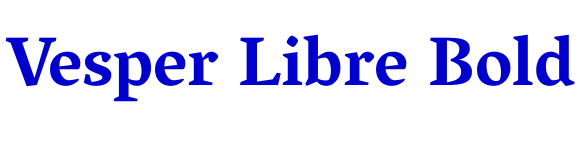 Vesper Libre Bold шрифт